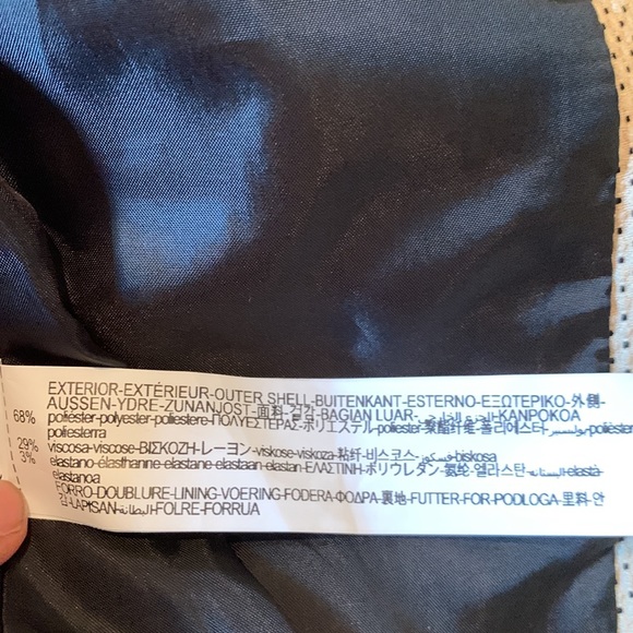 ZARA Tailored Blazer Tan With Black Polka Dots Academia Old Money Neutral Sz 6 - Picture 10 of 12